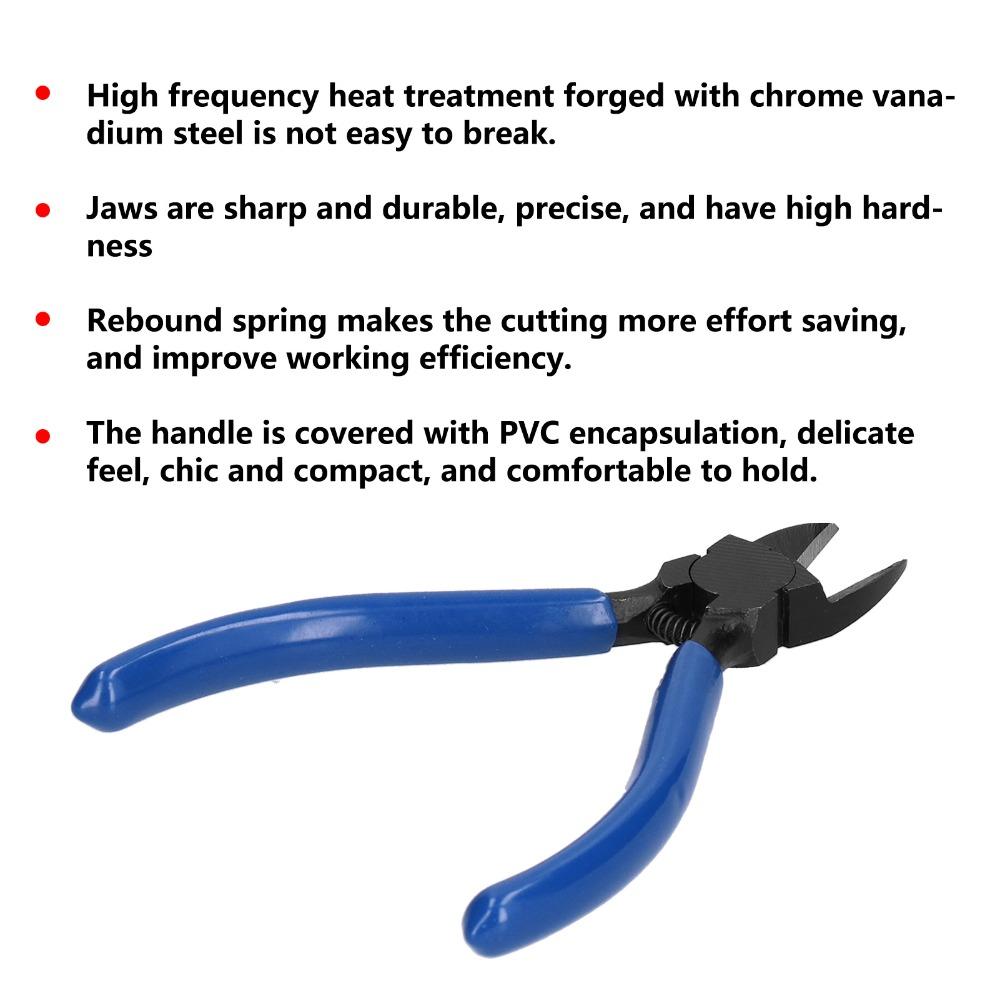 Carbon steel Diagonal Nippers 5in Side Cutter Practical Flush Cutter  Network Cables