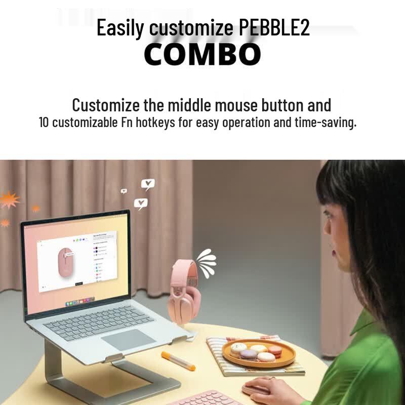 Logitech PEBBLE 2 COMBO Wireless Dual-Mode Keyboard and Mouse Combo