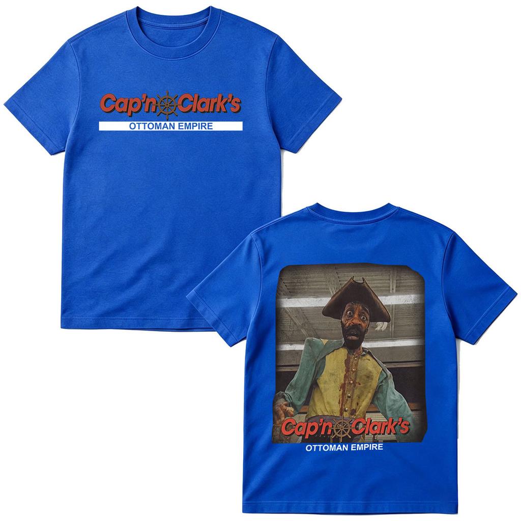 Film Backrooms Cap'n Clark's Osmanisches Reich T-Shirt Herren Damen Kleidung Lässig Baumwolle Oversized Kurze Ärmel T-Shirt Streetwear