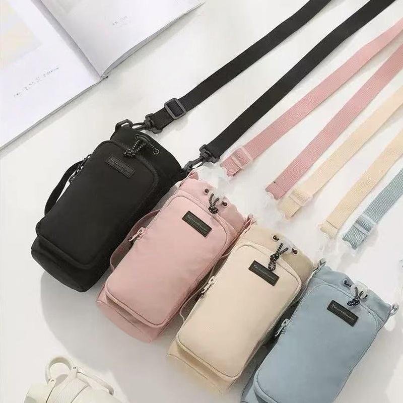 Water Bottle Holder Sling Bag with Phone Pocket Durable Tumbler Carrier for Hiking Camping Travel Fitness