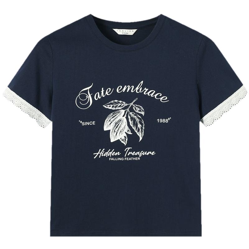 

TonLion Women s Pattern Short Sleeve T-Shirt M