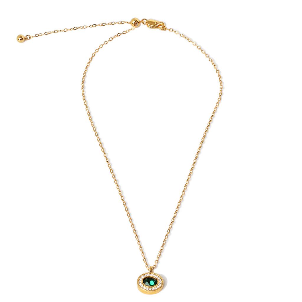Mezmic Emerald Object Chain Necklace