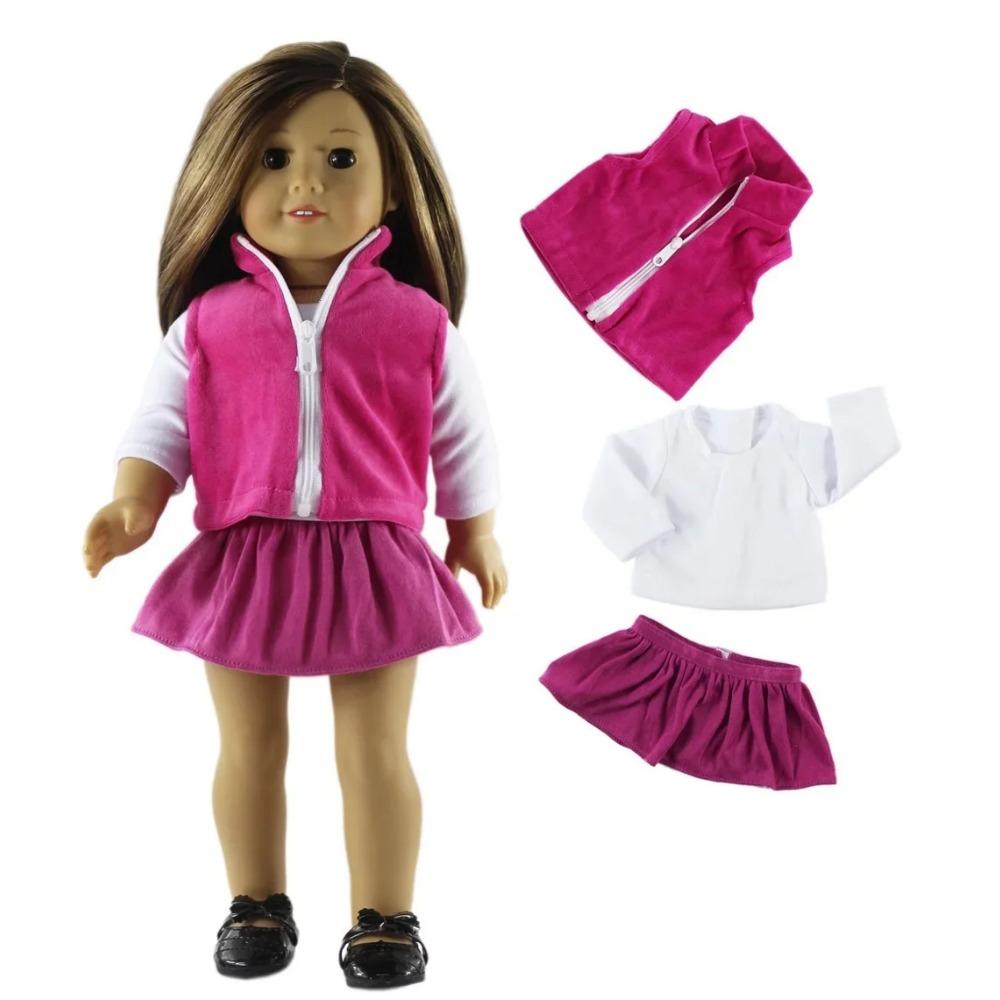 

1 Комплект Красильной Повседневной Одежды для Куклы 18 дюймов Американская Кукла Множество Стилей на Выбор A90 fit 18 inch doll