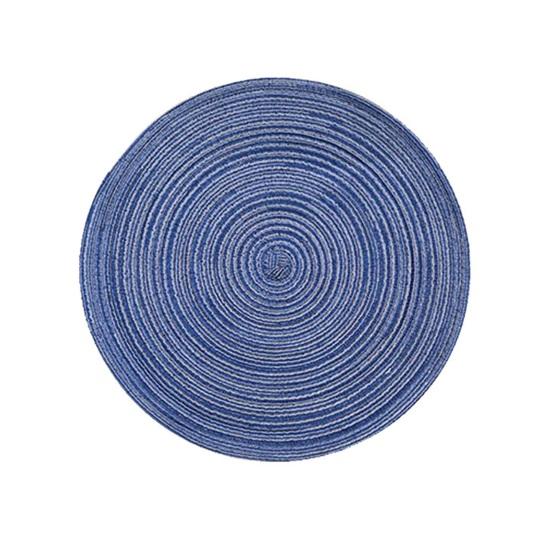 Round Woven Placemats for Table Nordic Faux Cotton Linen Yarn