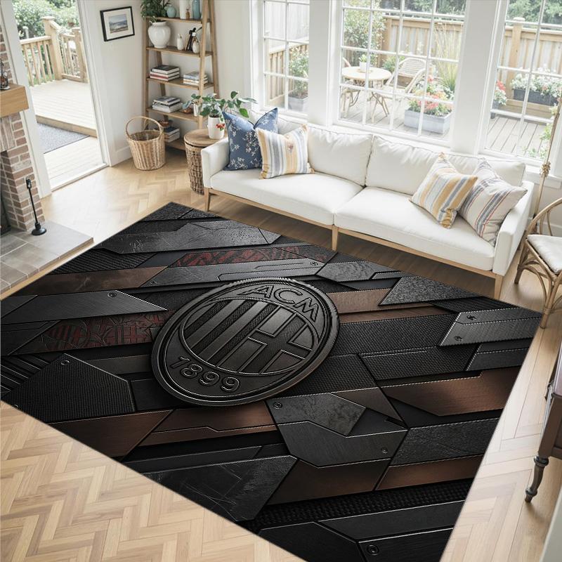 AC Milan Design Crystal Velvet Carpet Cozy Non?Slip Printed Rug For Bedroom Living Room Entrance