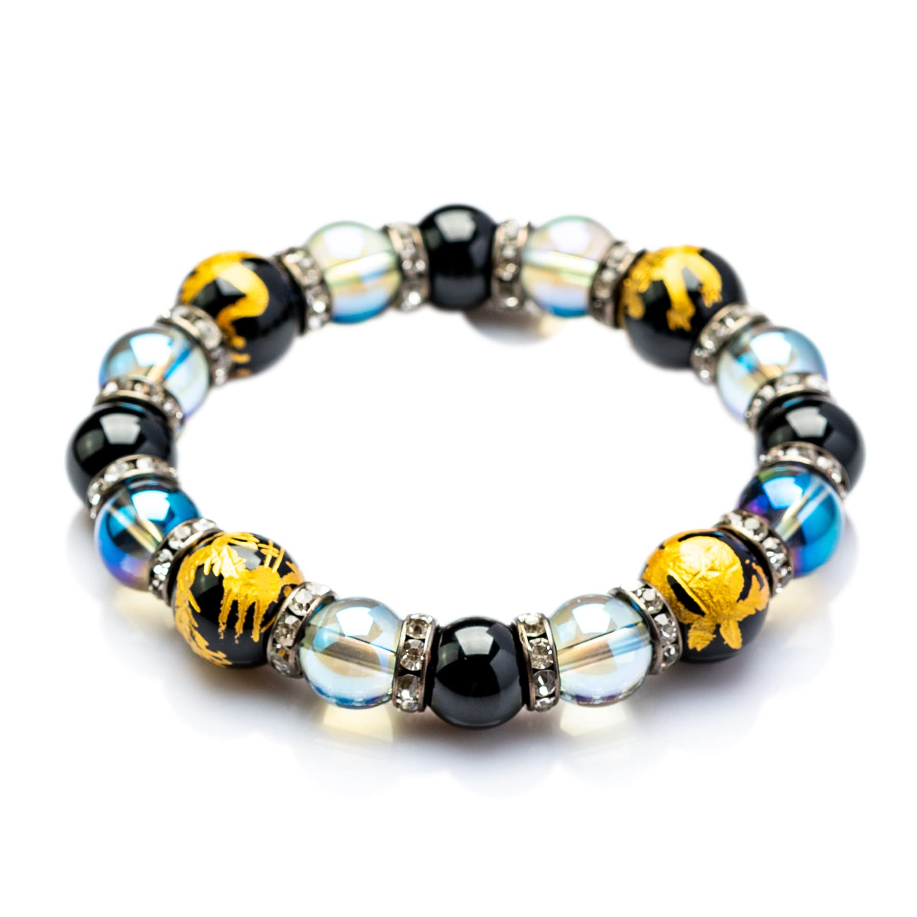 

Power Natural Four Blue White Genbu Gods Onyx x Aqua [Kyojudo] Stone, Stone, Gods, Amulet, Amulet, Men s Bracelet, Dragon, Tiger, Suzaku, (Four Aura,