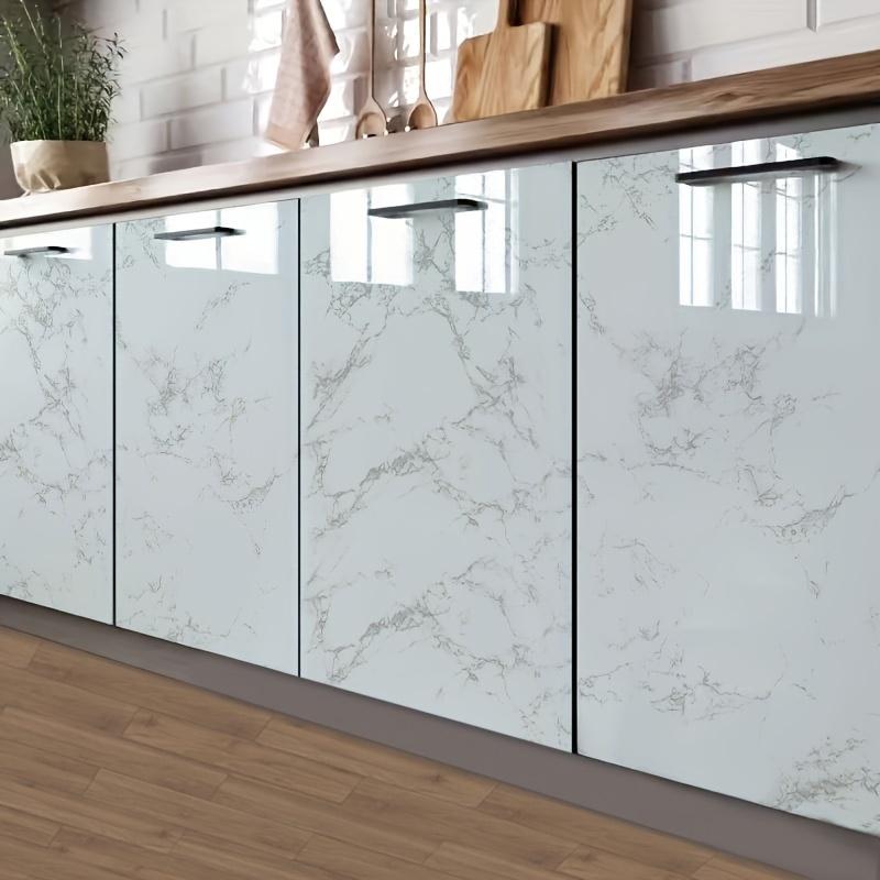 Self-Adhesive PVC Cabinet Film Waterproof Kitchen Cabinet Cover Removable Peel Stick Protective Coating for Cabinet Door Renovation