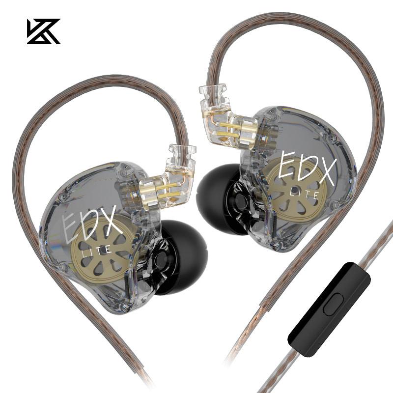 Originale KZ EDX Lite HIFI Bass Øretelefoner Stereo Musikk Ørepropper In-Ear IEM Monitor Scene Live Hodetelefoner Gaming Sports Headset Pro