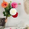 Artificial Chrysanthemum Ball Flowers with 1 Head Bloom And 1 Bud Fake Mums Hydrangea Bouquet for DIY Bridal Wedding Bouquet Home Garden Party Office