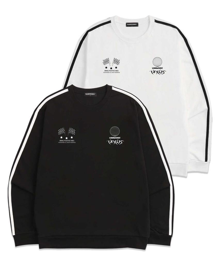 VANNWORKS Street Sleeve Tape Sweatshirt (Vls0097) White