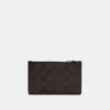 Coach Zip Card Case In Signature Gunmetal Charcoal Black