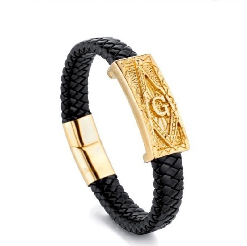 Classic Punk Metal Magnetic Clasp Multilayer Leather Bracelet for Men High Quality Handsome Party Jewelry Male Birthday Gift
