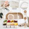 Snackle Box Container Lid with 8 Compartment with Lid Portable Divided Serving Tray for Parties Sweets Vegetables Biscuits Nuts