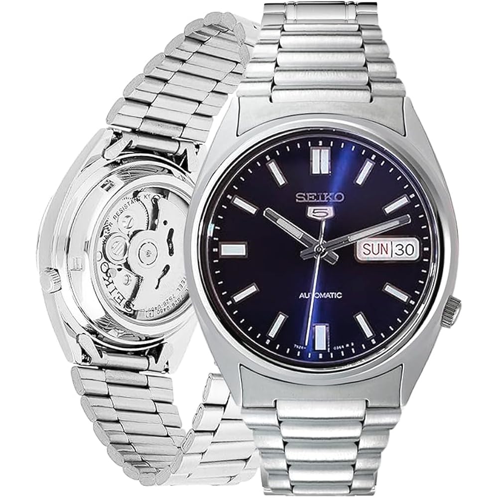 [Reimported model made in Japan] SEIKO Seiko SEIKO 5 Watch Automatic Back Skeleton Mens Watch Nav...