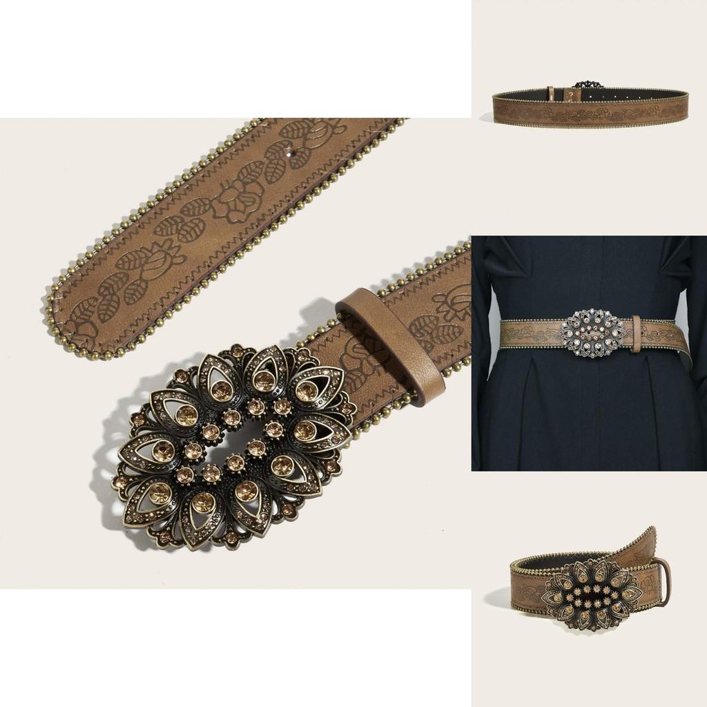 Style Leather Waist Belt With Alloy Buckle For Streetwear And Look