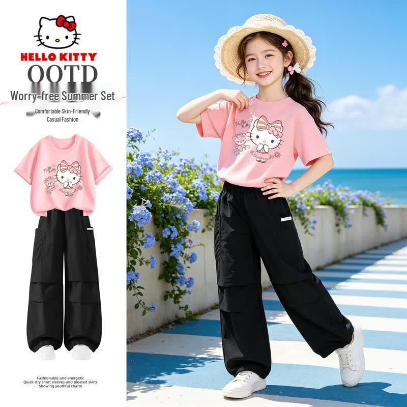 Hello Kitty Girls Summer Casual Outfit Set 130