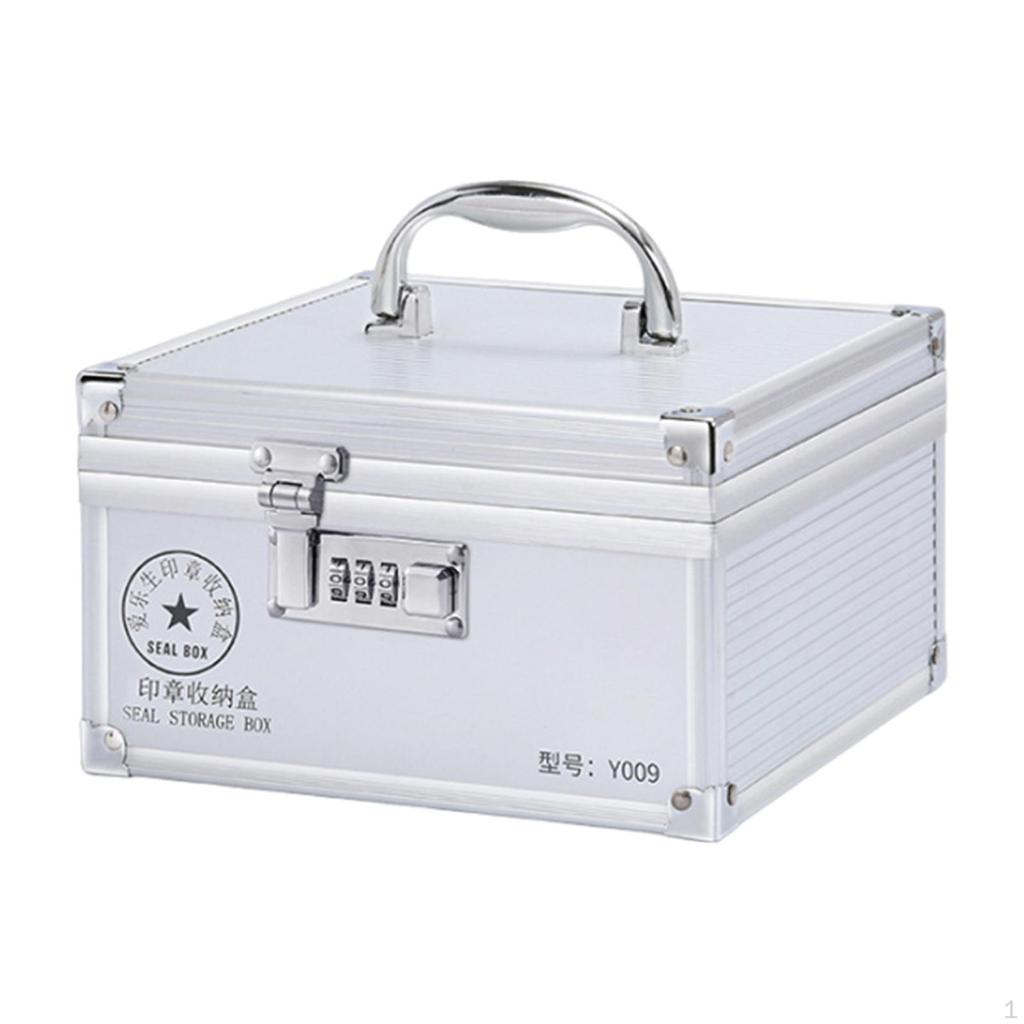 Cassetta di sicurezza con combinazione, grande capacità, 6,30"x6,30"x4,53" Multigriglie con codice, cassetta di sicurezza personale