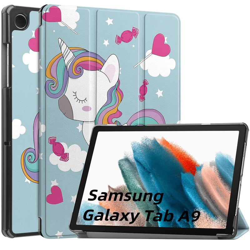 Tablet Case For Samsung Galaxy Tab A9 Plus 11 Inch Case 2023 PU Leather Protective Hard Back Funda For Galaxy Tab A 9 A9 8.7 Tablet Cover
