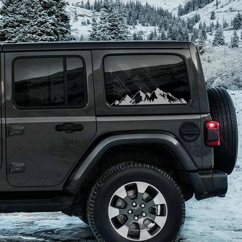 Car Stickers Vinyl Mountain Styling Decals Accessories for Jeep Renegade Liberty Patriot Wrangler JK JL TJ YJ Trail Hawk Rubicon