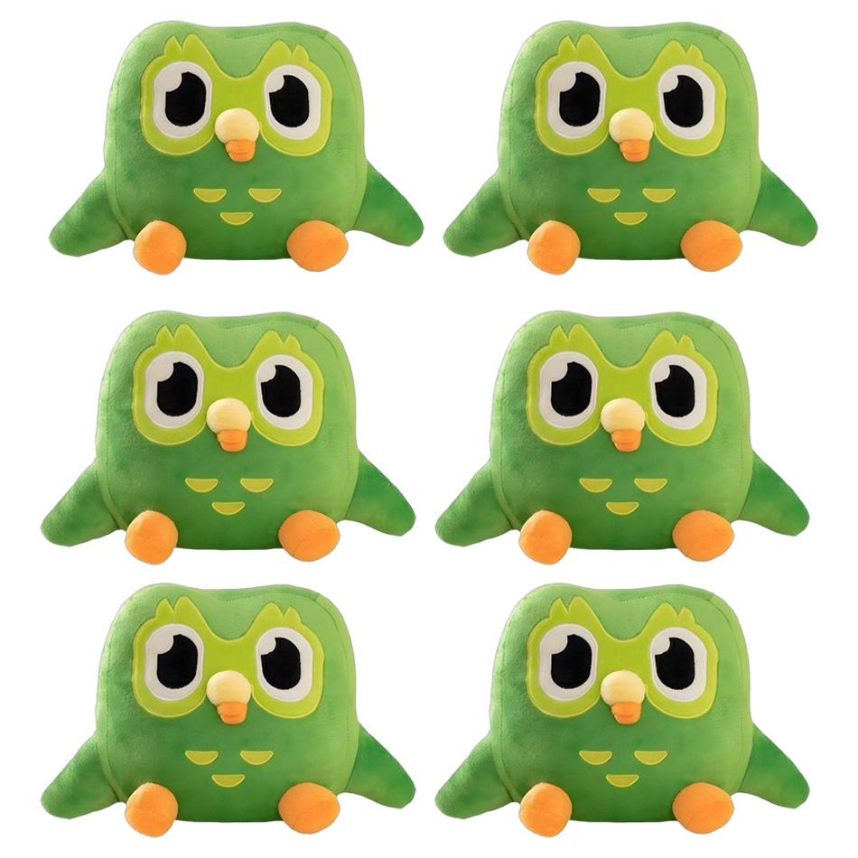 Peluche Verte Hibou Duolingo - Peluche Douce Hibou Duo Dessin Animé Anime Cadeau Pour Enfants Anniversaire