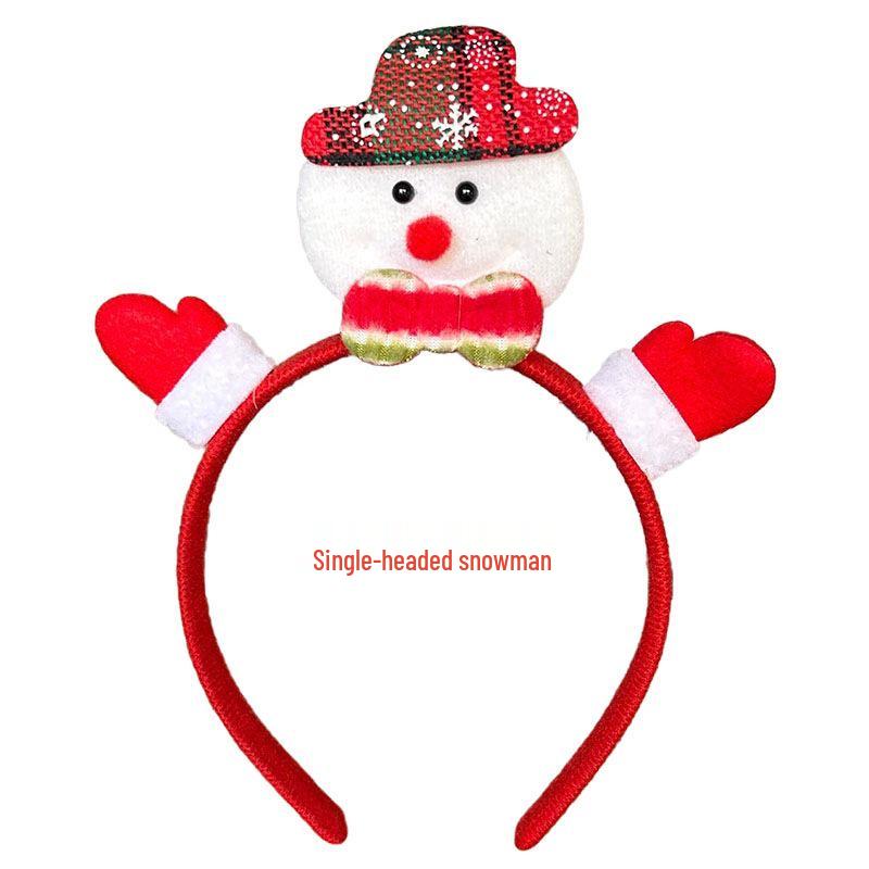 Christmas Hair Clip & Headband Set: Snowman Ornament, Bow, Hat - Perfect Holiday Accessories for Kids