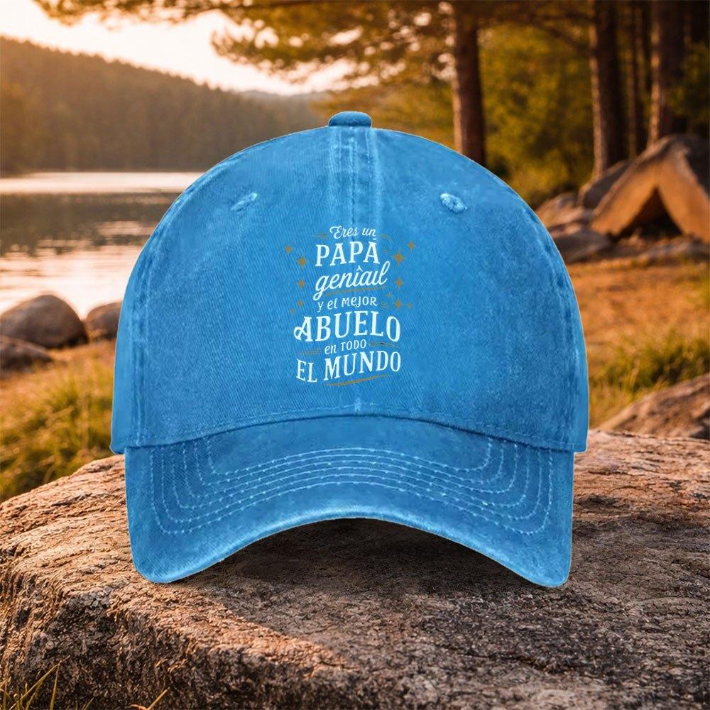 pc Casual Versatile Best Grandpa Letter Print Washed Baseball Cap Suitable for Golf Leisure Wear And Outdoor Activities Golf A