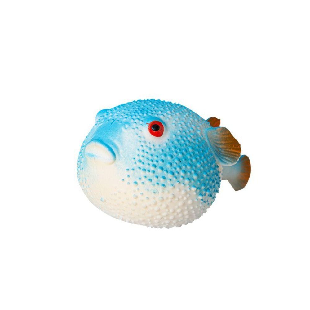 Pufferfish Pufferfish Squeeze Toy TPR Pufferfish Pinch Music Vent Toy  Desktop Decoration
