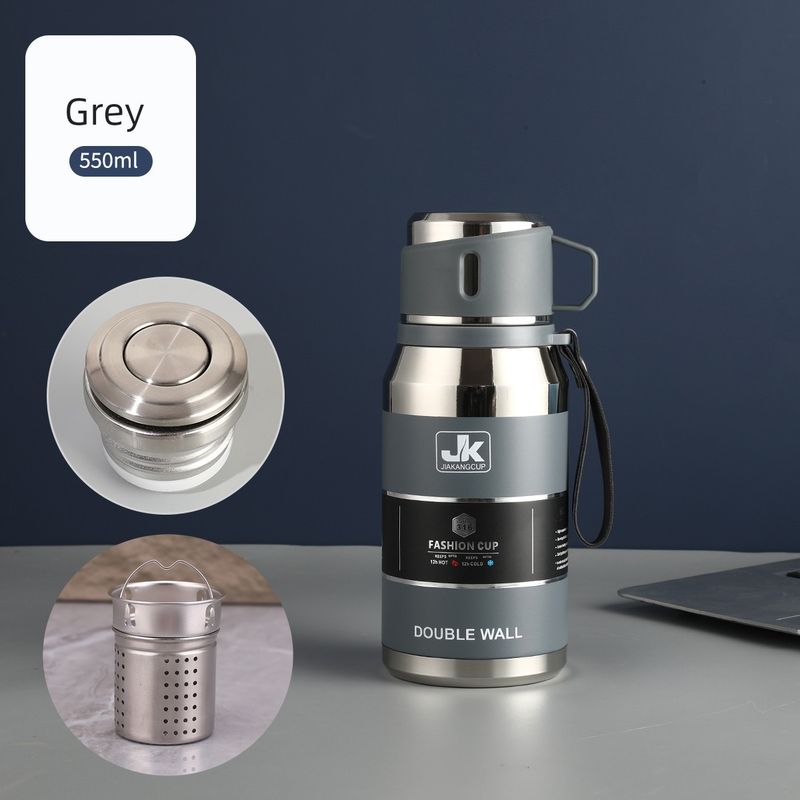 316 Stainless Steel Portable Large-Capacity Thermos Cup for Male and Female Students, 1-Liter Tea Cup, Outdoor Car-Mounted Water Cup Kettle