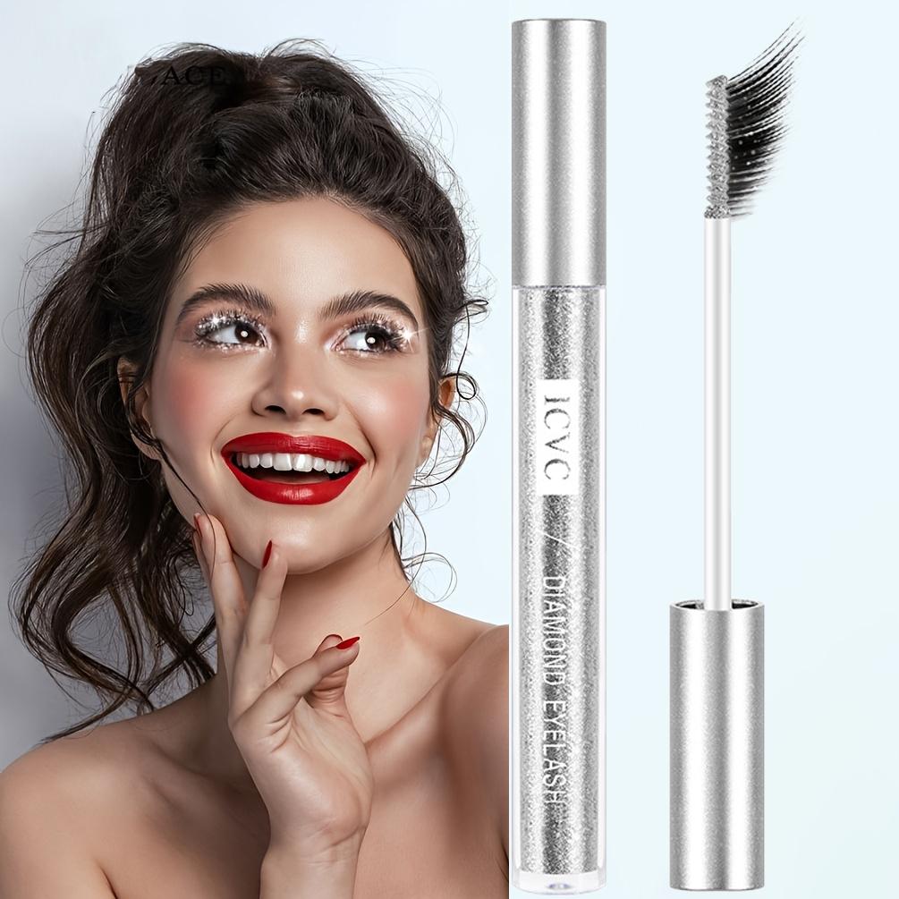 Sparkling Diamond Mascara Sequins Waterproof Glitter Diamond Mascara Shining Galaxy Sequins Sweat Proof Eyelashes Eye Makeup