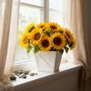 Resin Planter Box Flower Holder 15 Inch Farmhouse Simple Pot Square for Porch Hotel Wedding
