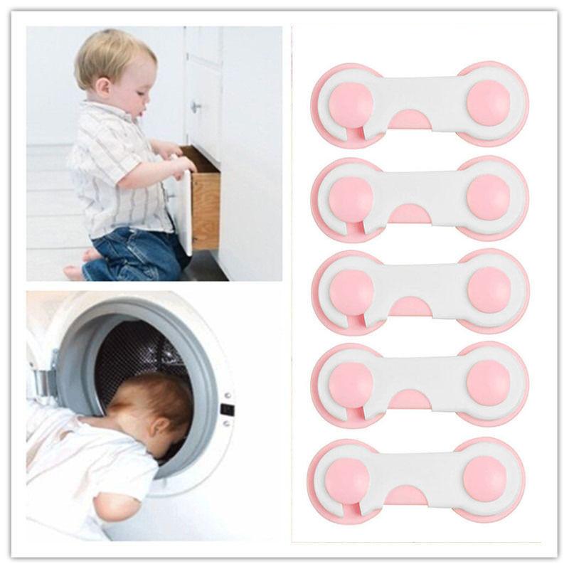 Kindersicherung für Schränke und Kühlschränke mit sicherem Design in Farboptionen