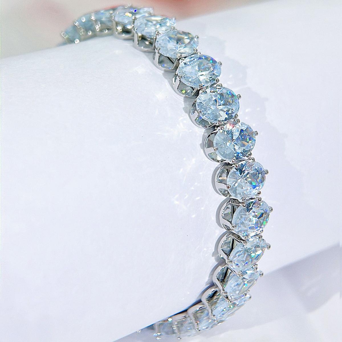 

WWJ высококачественные аксессуары для рук супер блестящий овальный геометрический CZ цирконий открывающийся регулируемый браслет женские свадебные украшения парные серебряный