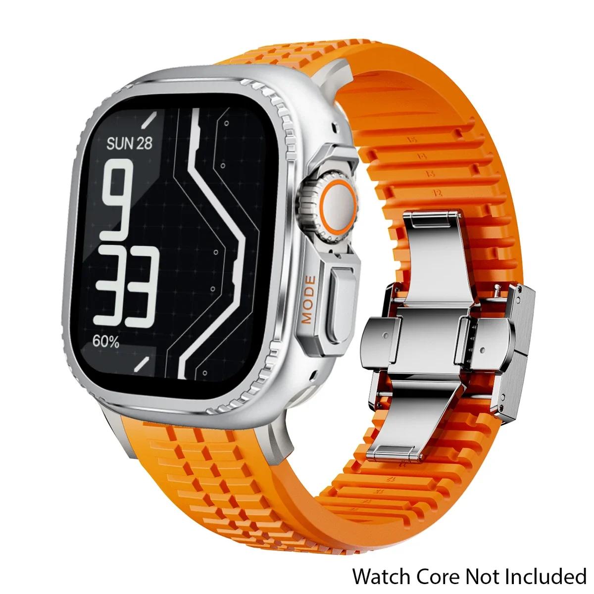 

2IN1 Case+Strap for Apple Watch Band Ultra 3 49mm 46 42 44 45mm Metal Alloy Case Silicone Bracelet for IWatch 11 10 9 8 7 654SE Series 11 46mm