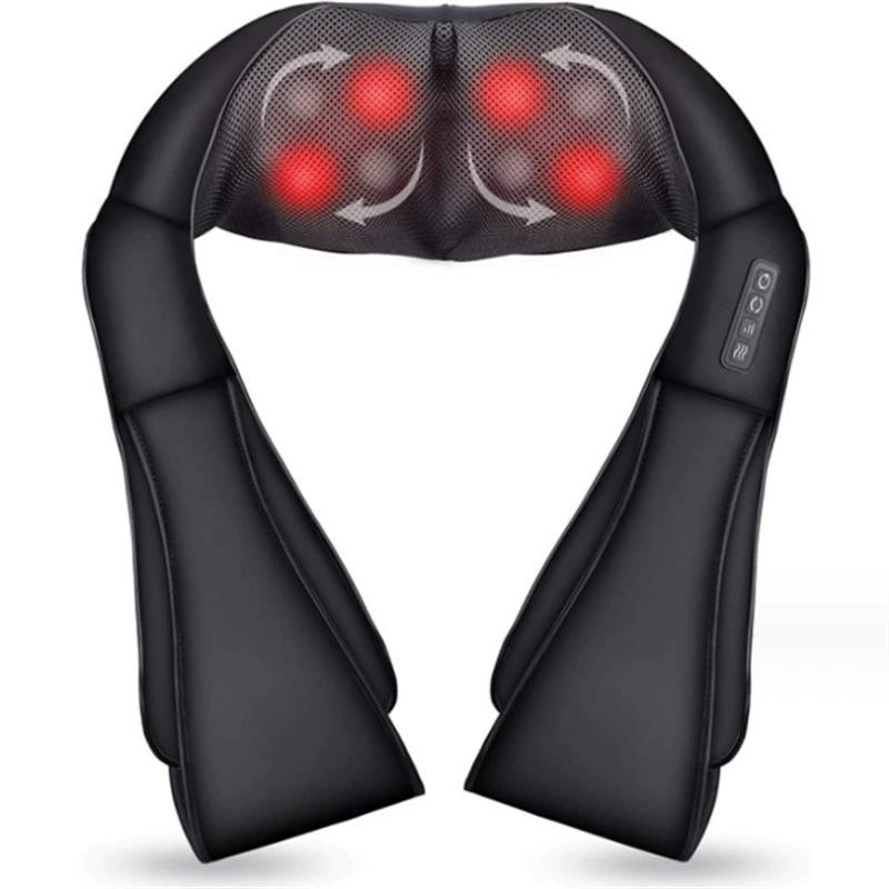 U-form elting Shiatsu Infrarød oppvarmet elte bil/hjem massasje cervikal rygg nakke massasje sjal enhet Skulder massasje