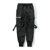 Spring Casual Pants Men Slim Fit Cotton Harem Pants Black Ribbons Ankle Length Joggers Men