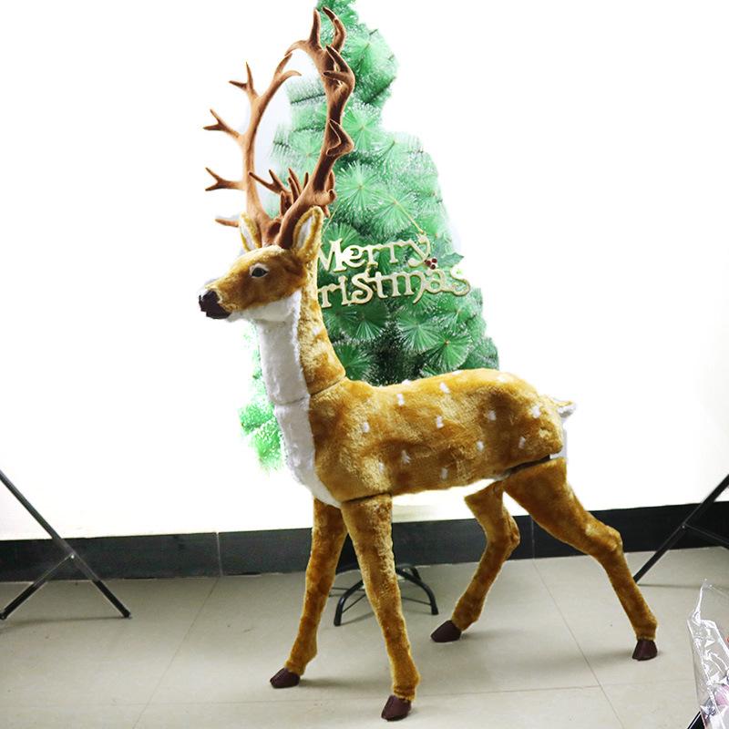Fawn Sika Deer Christmas Ornaments - Small Decorative Reindeer Props