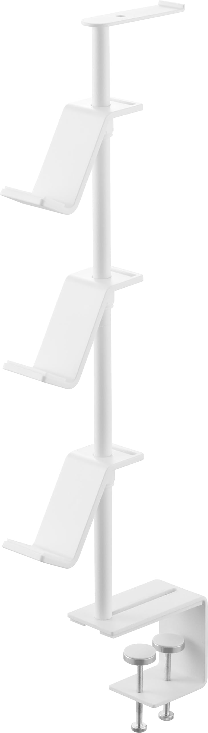 

Yamazaki Game Controller Storage W5 x x Smart Headset Ring Light 10428 Desk-Mounted Rack, White, D16.7 H53.3-58.5cm, Stand, Mountable, белый