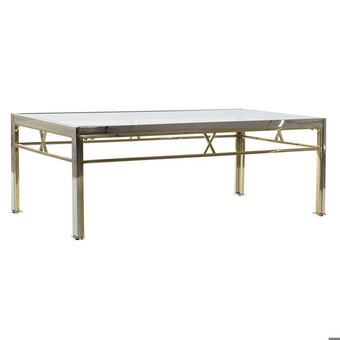 Table d'appoint - DKD HOME DECOR - Verre et Acier - Gris - 110x60x40 cm - Moderne