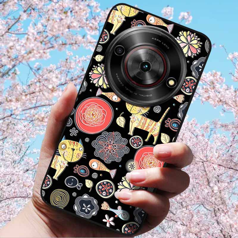 For ZTE Blade A75 5G 6.6" Cases 3D Relief Flower Soft Silicone Luxury Cover for ZTE Blade A75 5G 3D Phone Cases ZTE Blade Z2357N