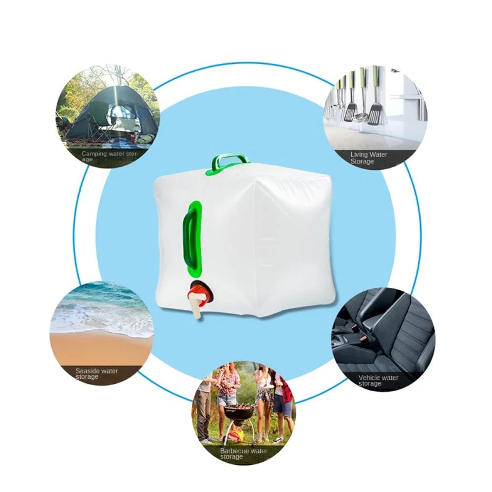 Outdoor Activity 10L/20L Folding Water Pouch Roomy Lightweight Water Container Kettle Plastic Bucket Camping Equipment Supplies