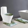 Tende da Doccia con Foglie di Palma Tropicale Set Tappeti Accessori Fiori di Plumeria Rosa Ibisco Floreale Decorazioni Bagno Tropicali Tende Tappetino da Bagno