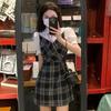Shirt Splicing Plaid Dress Women's Summer New Popular Niche Design High-end Fake Two-piece Skirt