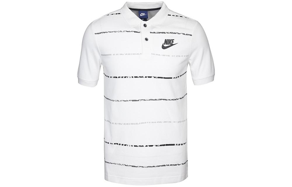 

Nike Polo Shirts Men s White Polo Collar Moderate Straight Fit 833884-100 L
