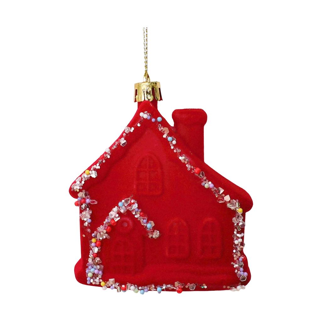 Ornamentos e Decorações Criativas de Árvore de Natal Pintados e Flocados