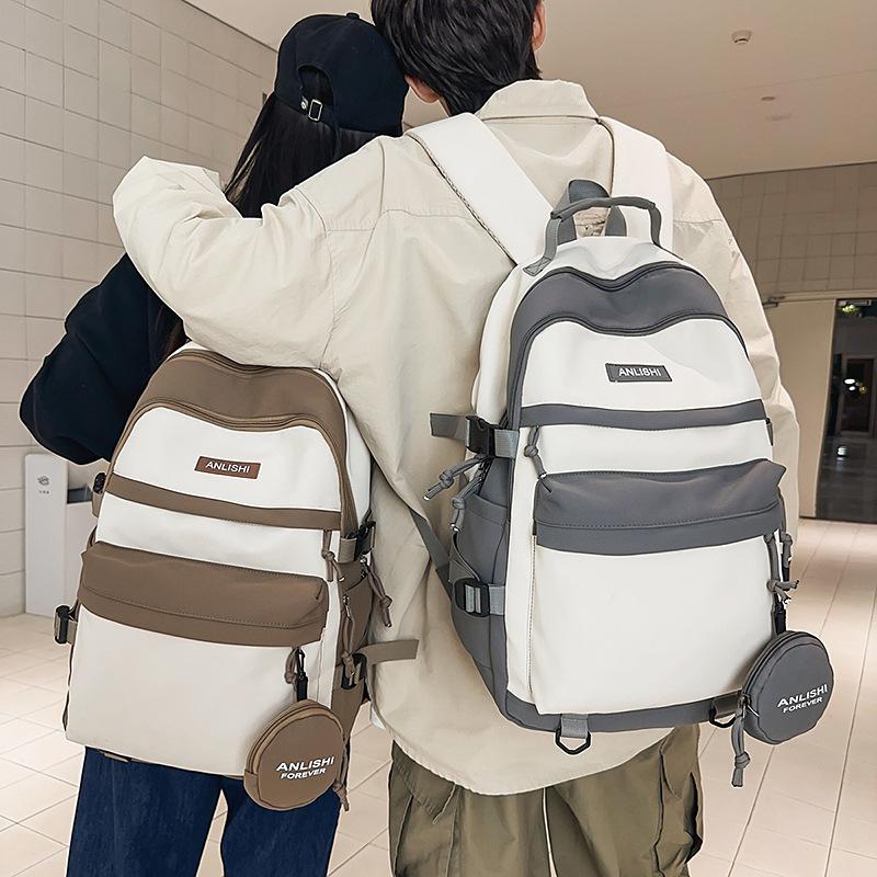 School Bag Mori Summer Large Capacity Backpack Couple Fashion Versatile Computer Bag Student Class School Bag Commuter Travel Bag