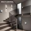 BSEED 1Gang 3Way Mechanical Button Switches Wall Light Switches EU Standard 80mm*80mm Plastic Frame 3Pack 10A