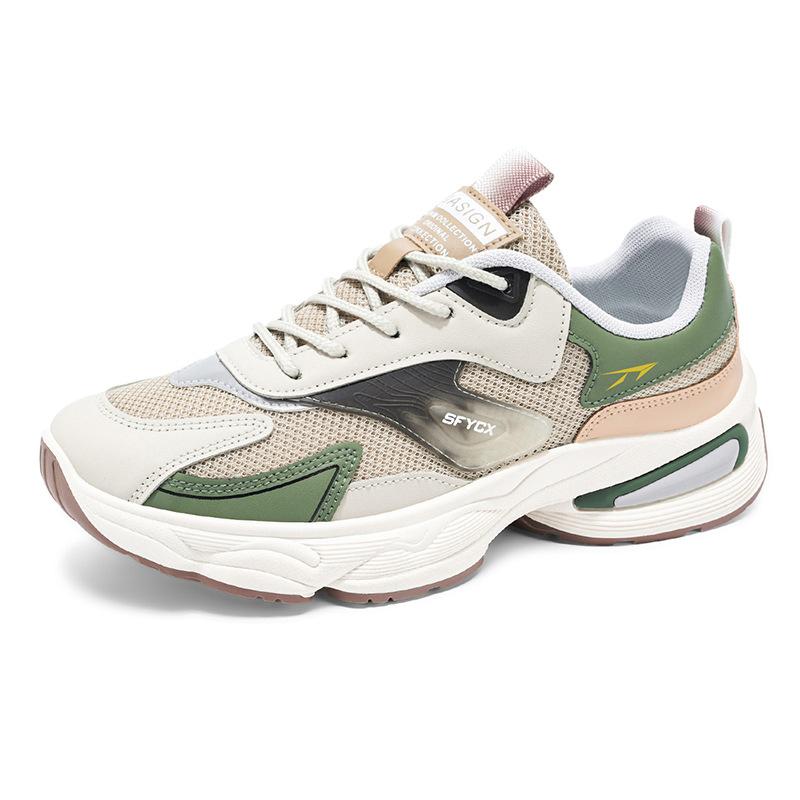 Spring Men's Shoes New Breathable Mesh Men's Sports Shoes Men's Versatile Thick-soled Non-slip Casual Dad Shoes