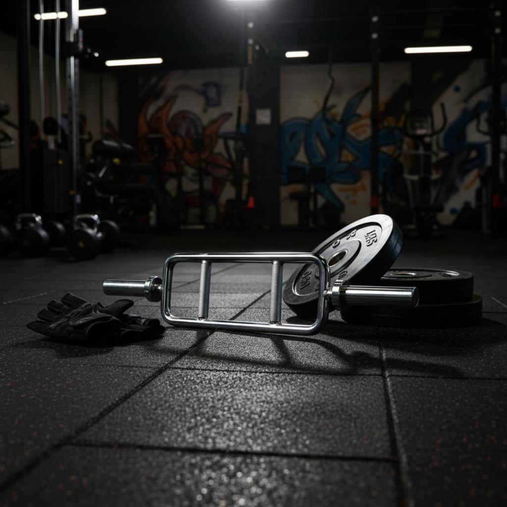Biceps Training Bar Commercial Grade Square Hex Double Grip for Gym