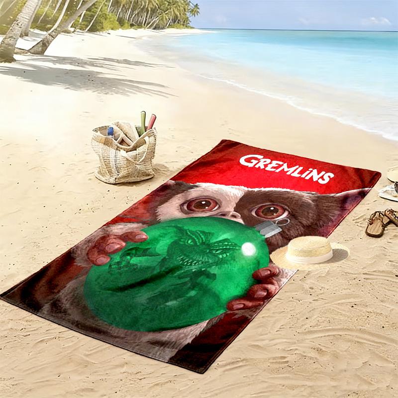 Gremlins: Chaos Unleashed beach towel soft Beach towel for vacation photos quick-drying swim towel Outdoor pool towel seaside printing