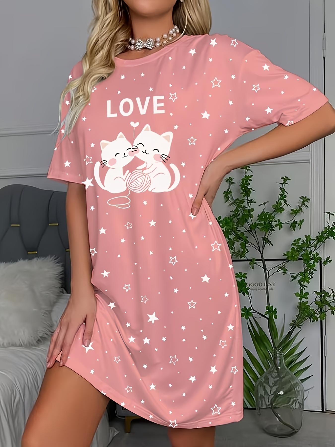 

Elegant Ladies Pajamas Dress. the Best Holiday Gift. Comfortable and Breathable Christmas Household Clothes. Beautiful Ladies Dresses. Cute Kittens 8XL